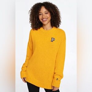 VS PINK Yellow Knit | 2000s Throwback • Cozy Girl • Sporty Prep | Medium